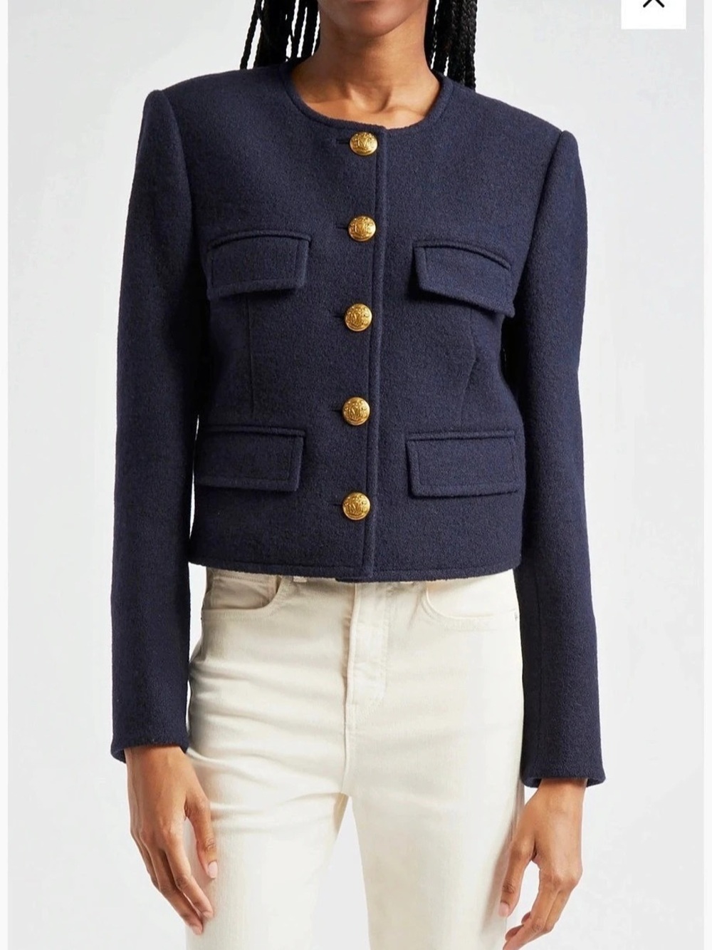 Veronica Beard Ainslie Tweed Jacket Blue Size 8